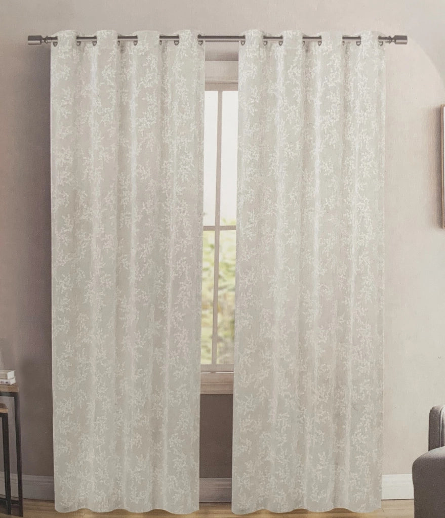 Tende Casa Finestre Porte Interno Coppia 2pz Tessuto Semitrasparente Elegante Moderna 140x280 Cm Tortora