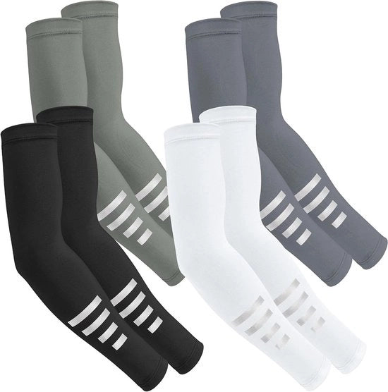 Set di 4 Manubri di Protezione Solare Riflettenti per Attività All'Aperto Unisex in Nero Bianco Grigio Chiaro Grigio Scuro