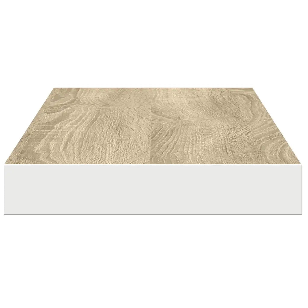Scaffali a Parete 4 pz Rovere e Bianco 90x23,5x3,8 cm in MDF 326584
