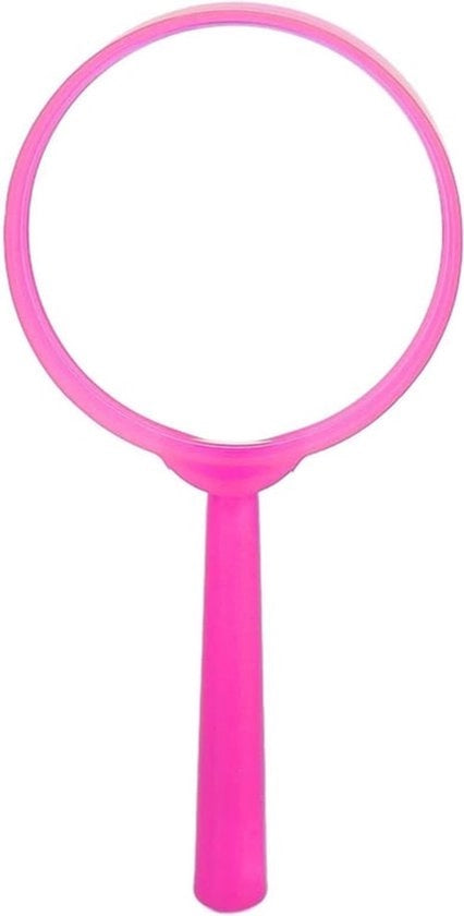 Vergrootglas per bambini - Portatile - Leggibile - Leesloep per studenti - Ottica portatile per bambini con manico in plastica rosso.