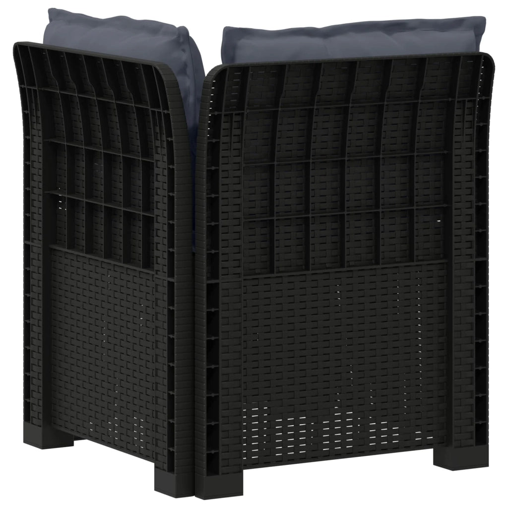 Divano da esterno-Divano da Giardino a 1 Posto con Cuscini Aspetto Rattan PP 955856
