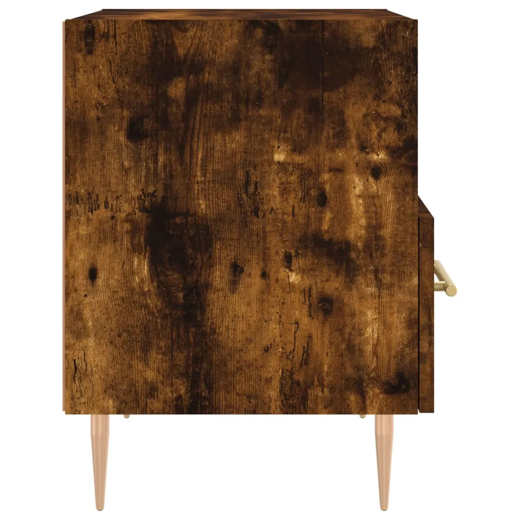 Comodino-Tavolino da notte Rovere Fumo 40x35x47,5 cm in Legno Multistrato 670502
