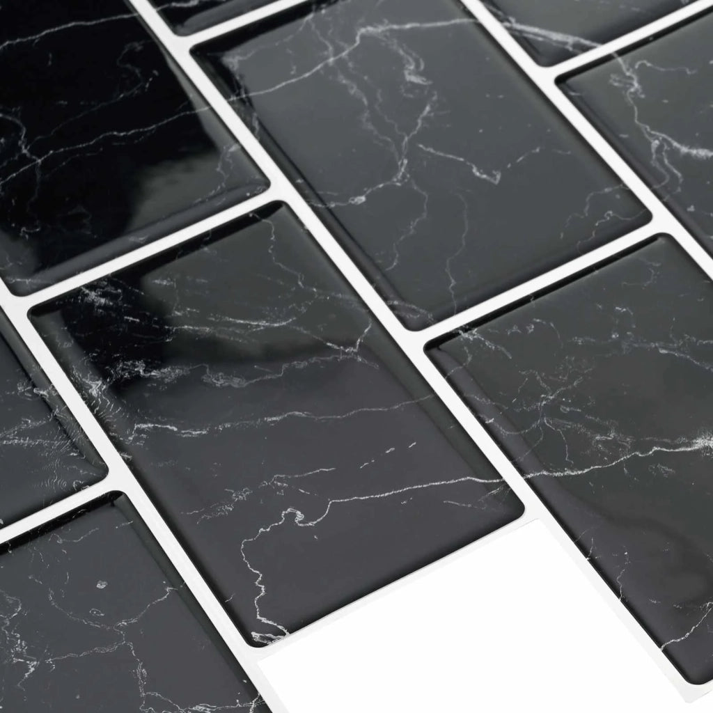 Piastrella subway 50 pz Marmo Nero 30 x 30 cm CFW8787347