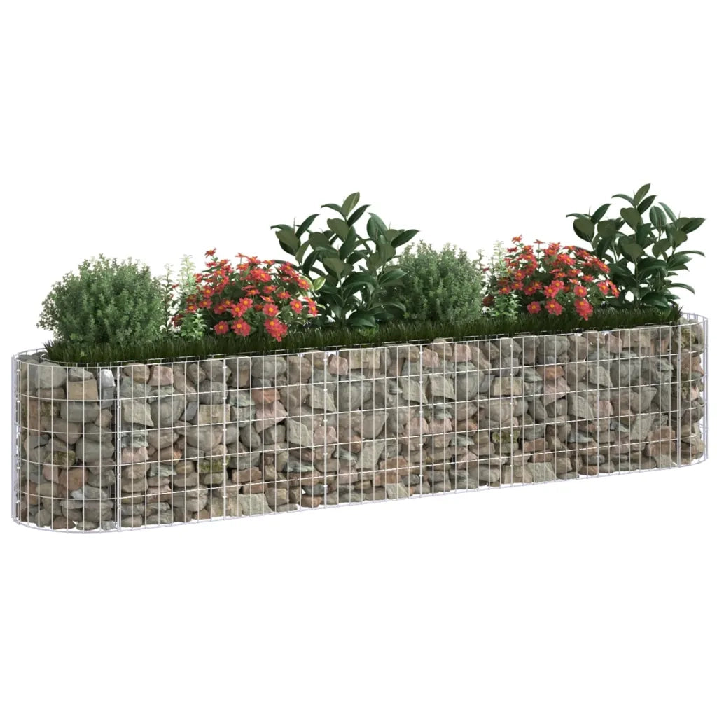 Gabbione con Letto Rialzato in Acciaio Zincato 260x50x50 cm 152026