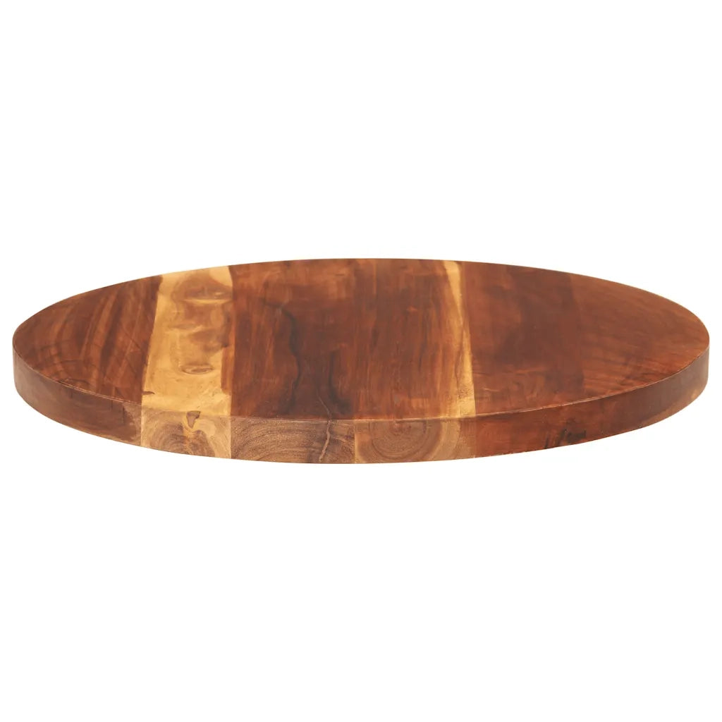 Piano Tavolo in Legno Massello di Acacia Rotondo 25-27 mm 40 cm 285972