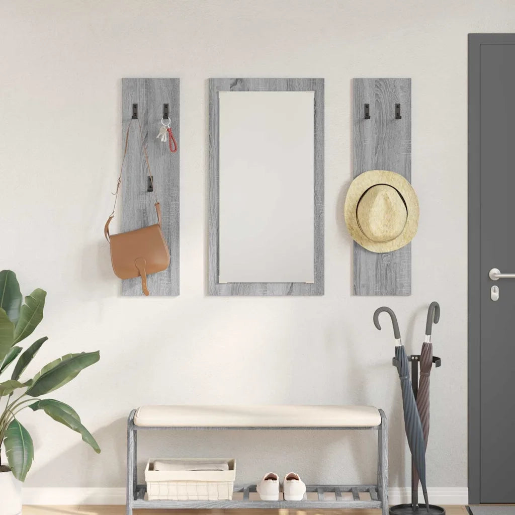 Appendiabiti a muro A parete Grigio Sonoma 96 x 1,5 x 90 cm 874536