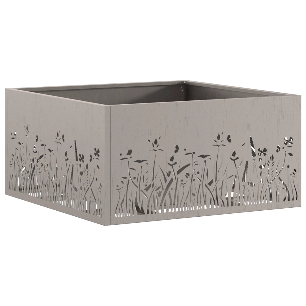 Braciere Quadrato 60x60x30 cm Acciaio Inossidabile