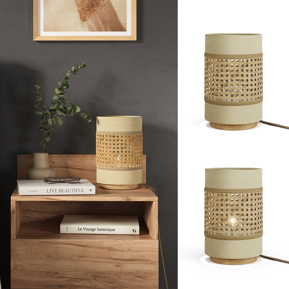 Vicco Lampada da tavolo Rattan/crema 17.5 x 26.5 cm