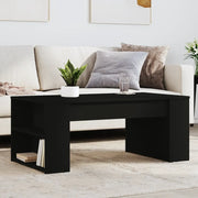Tavolino da Salotto-Tavolino da soggiorno-Tavolo Nero 102x55x42 cm in Legno Multistrato 605216