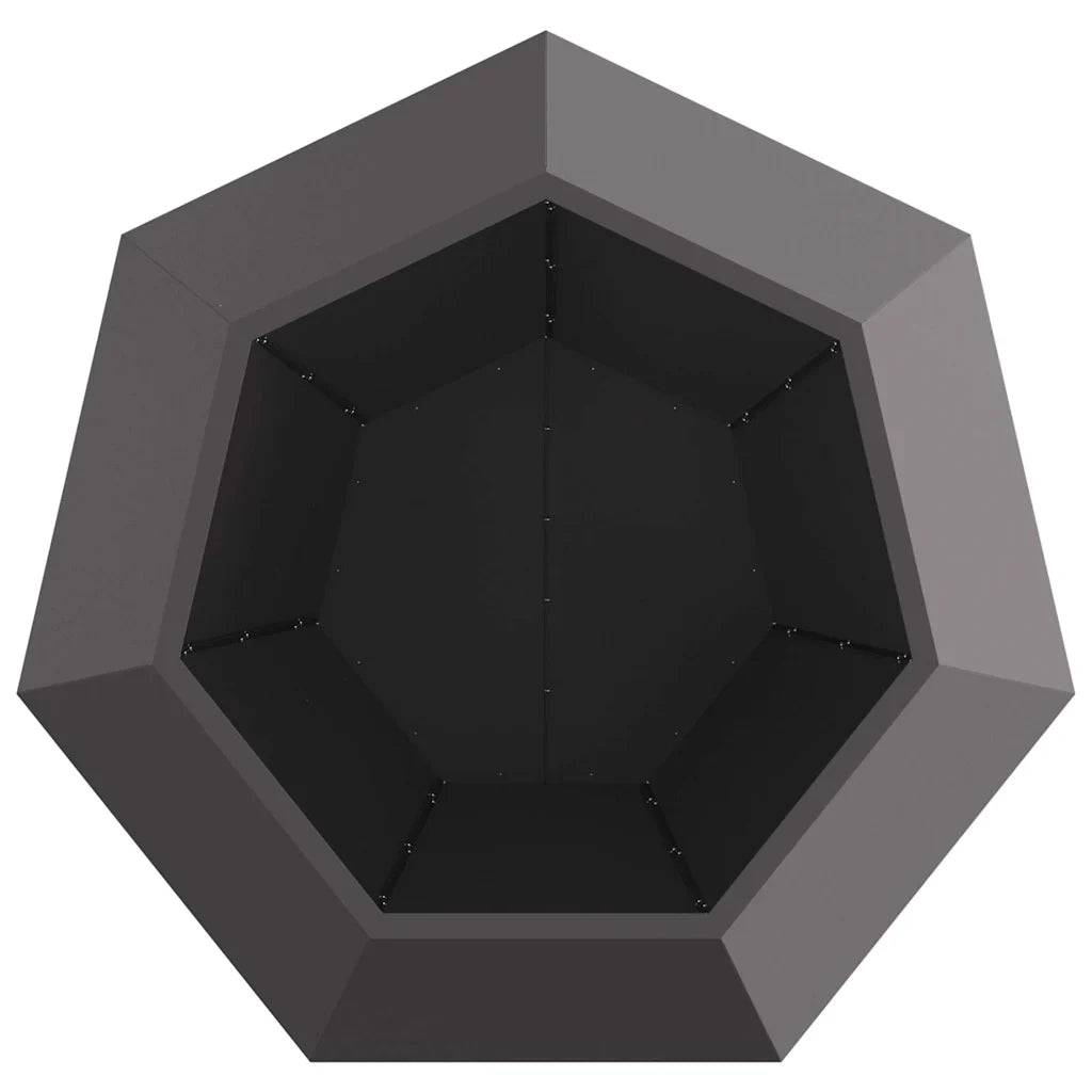 Fioriera rettangolare da esterno dal design moderno 100 x 100 x 80 cm in acciaio nero 02_0053090