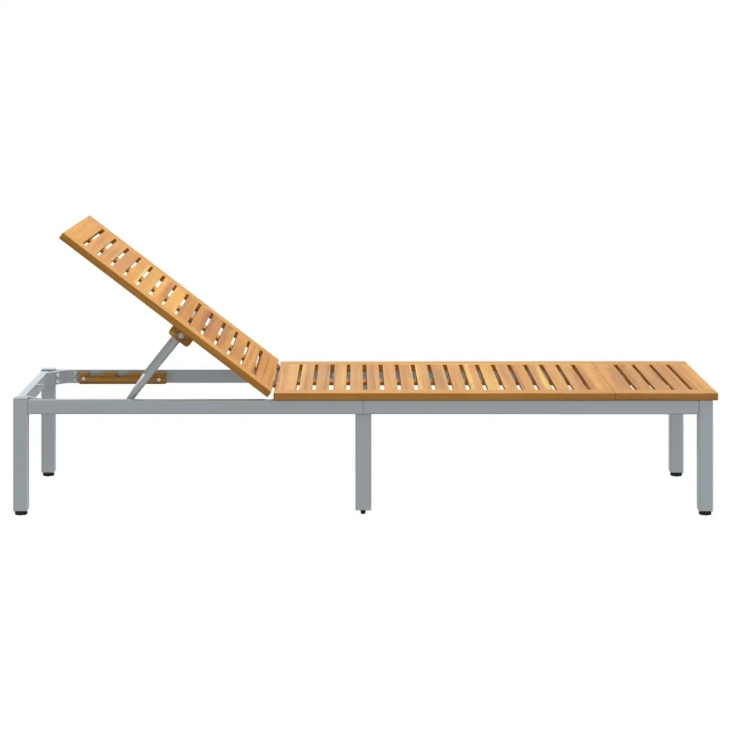 Lettino prendisole Grigio 200 x 55 x 35 cm 4010621