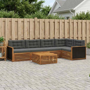 Set di divani da esterno 6 pz Naturale e Antracite Poliestere 3383375