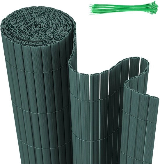 Schermo per giardino in PVC da 0,8x4m per privacy - separazione per giardino e schermo per balcone da 0,8x4m in verde