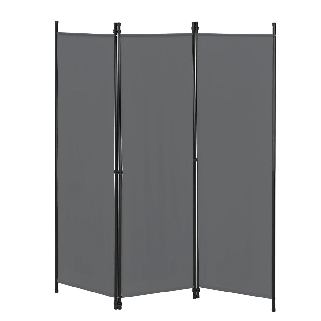 Schermo divisorio per la privacy a 3 pannelli 171 x 150 cm grigio scuro 03_0008054