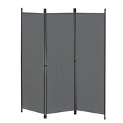Schermo divisorio per la privacy a 3 pannelli 171 x 150 cm grigio scuro 03_0008054