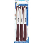 COLTELLO BISTECCA SUPER DE LUCA - MANICO PLT MARRONE/INOX CM 11 CF=PZ 6- 2 confezioni