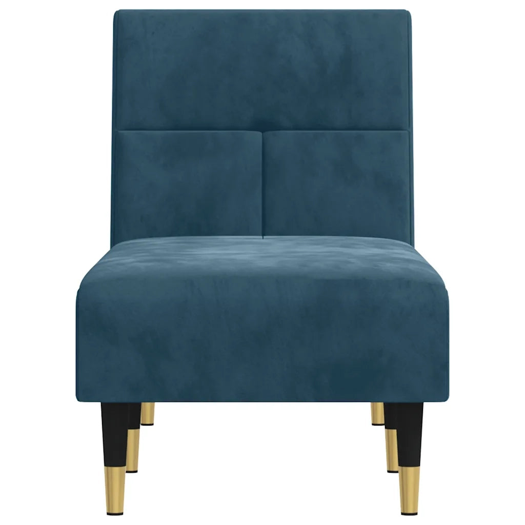 Chaise Longue in Velluto Blu 352807