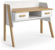 Scrivania Malia, Bianco, 97 x 51 cm, adatto per postazioni di lavoro al computer e applicazioni home office