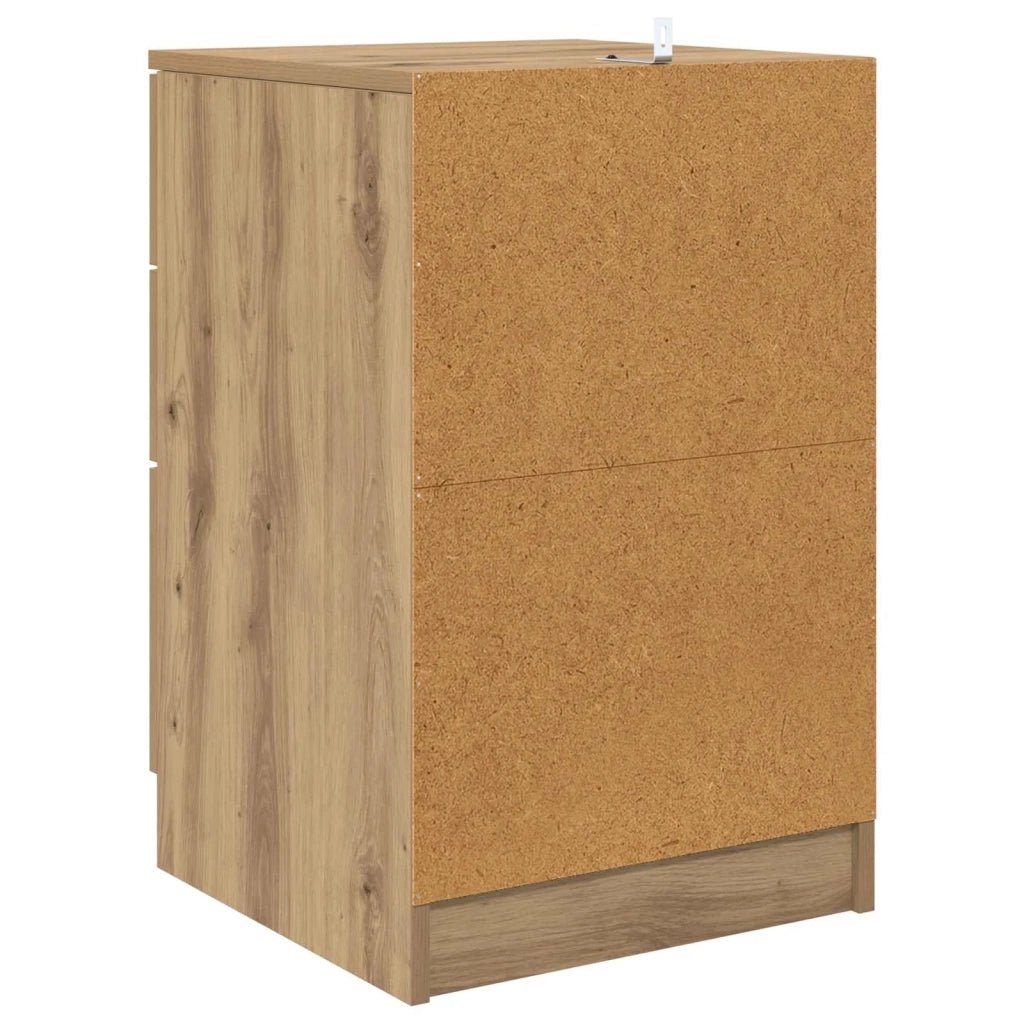 Comodino | Armadio da Notte | Mobiletto da notte Rovere artigianale 40 x 40 x 63 cm