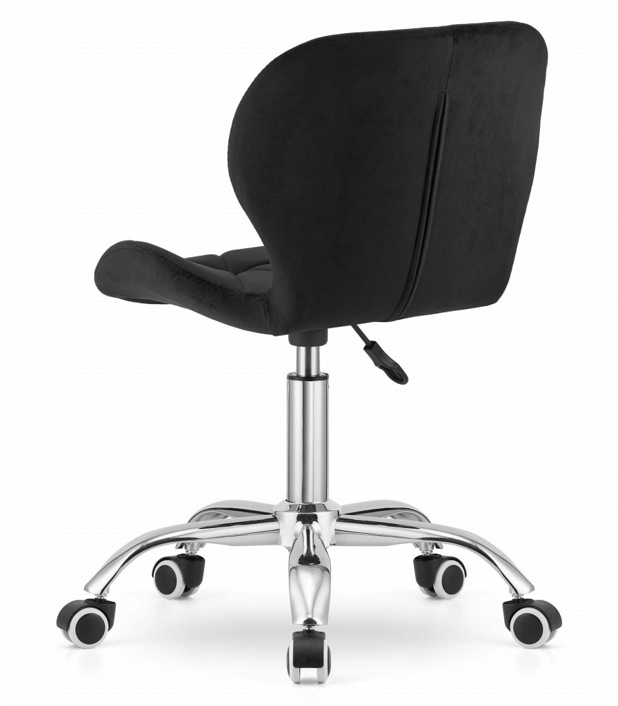 Sedia girevole Valora AVOLA in velluto nera ergonomica per ufficio
