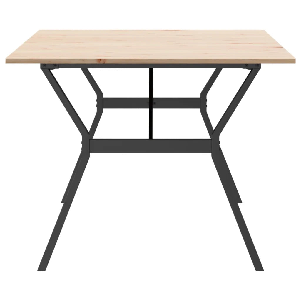 Tavolo da Pranzo Telaio a Y 200x100x75 cm Legno Pino e Acciaio