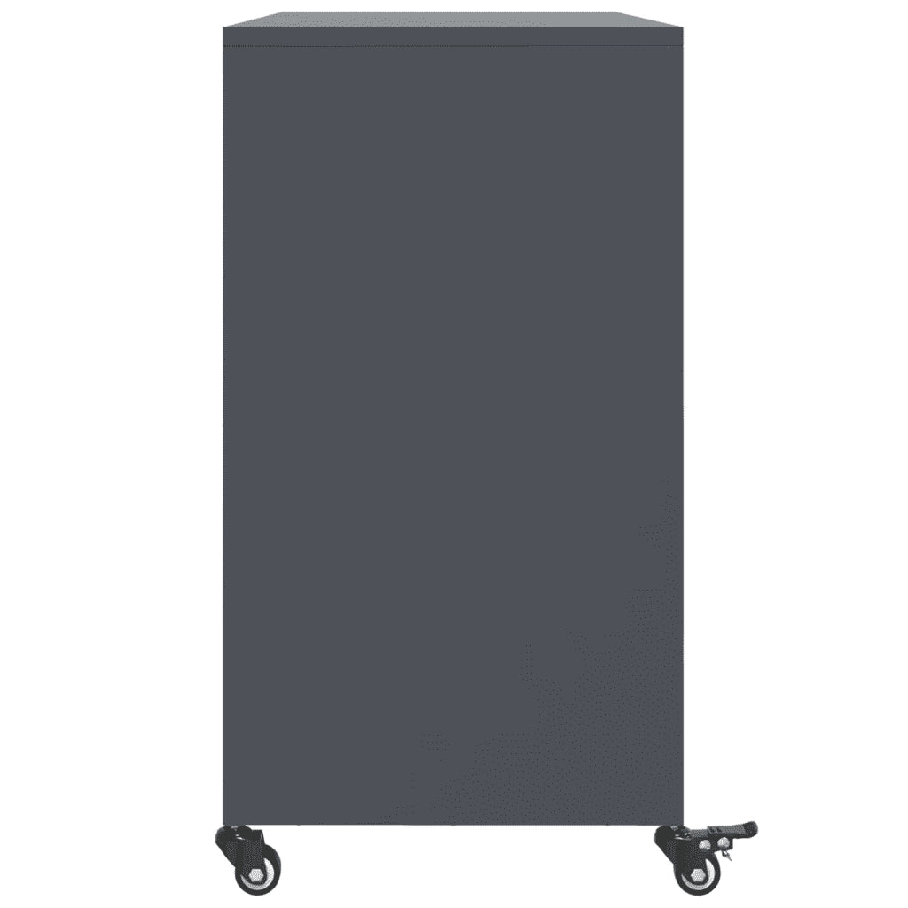 Credenza | Madia | Buffet da pranzo | Armadio da pranzo Antracite 100,5x39x72 cm in Acciaio