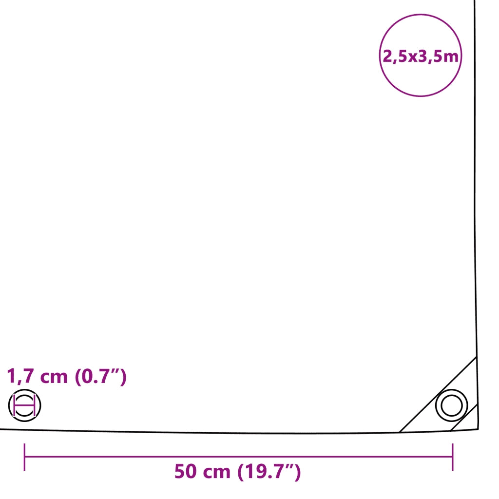 Telone 650 g/m2 2,5x3,5 m Grigio