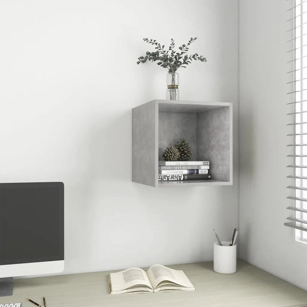 Armadietto a Muro Grigio Cemento 37x37x37 cm in Truciolato cod mxl 59381