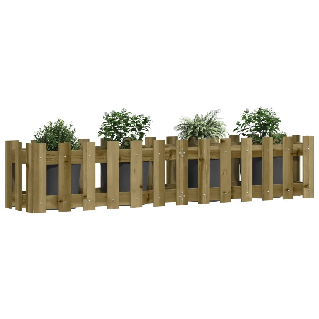 Fioriera | Cassetta per fiori | Vaso da Giardino Recinzione 150x30x30cm Pino Impregnato