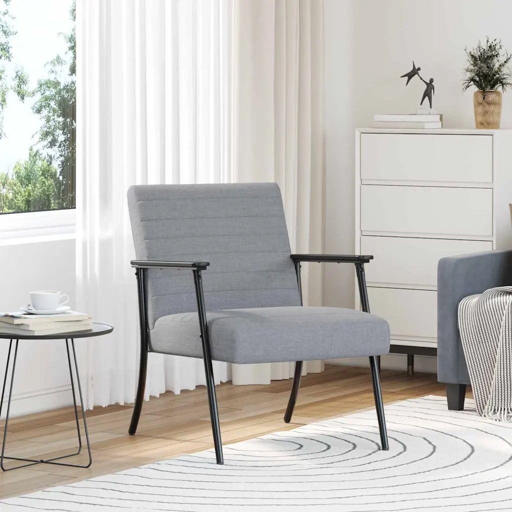 Poltrona-Divano Sedia Grigio chiaro 59 x 75 x 78 cm Tessuto