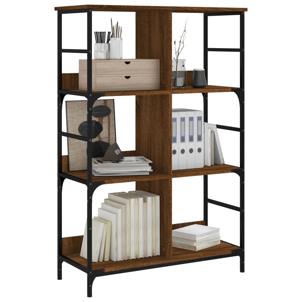 Libreria Rovere Marrone 78,5x33x117,5 cm in Legno Multistrato 835253