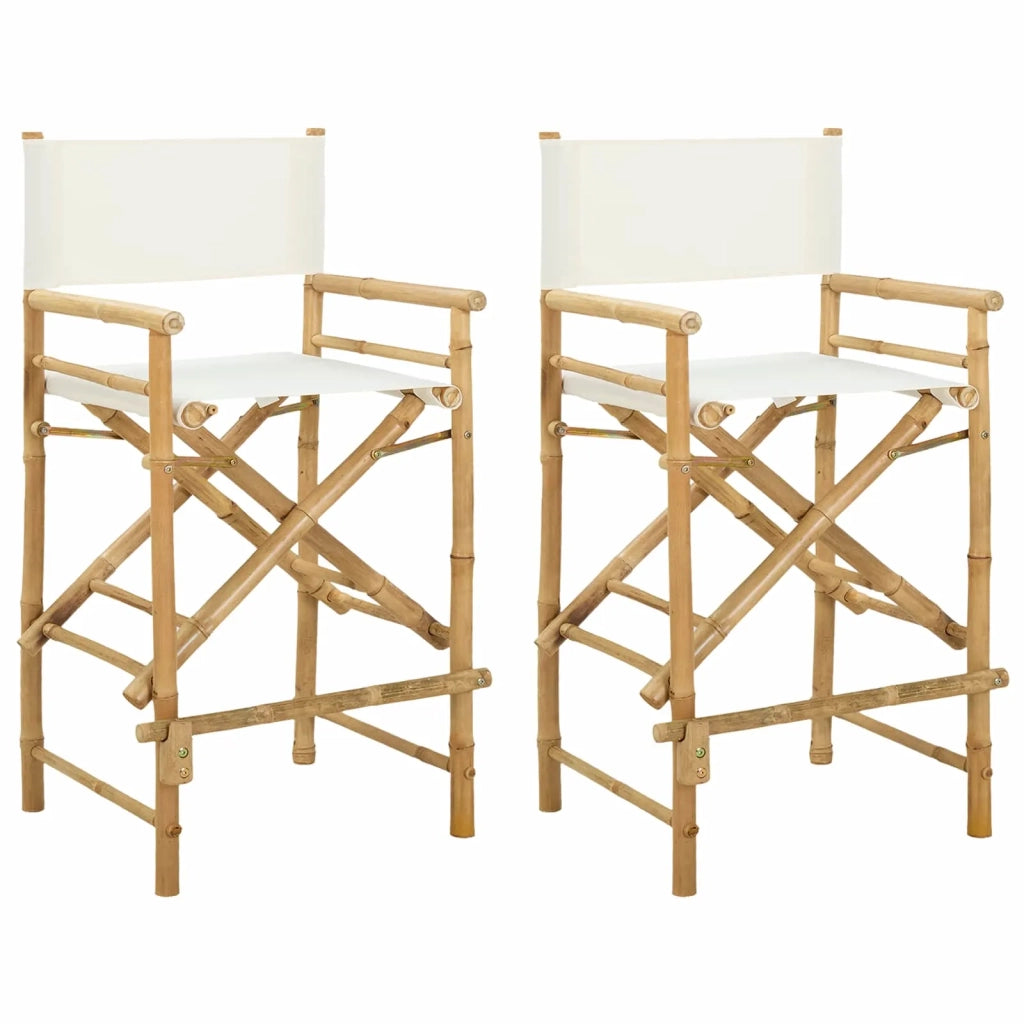 Sedia Direttore Pieghevole 2 pcs Naturale 58 x 48 x 115 cm 42028052