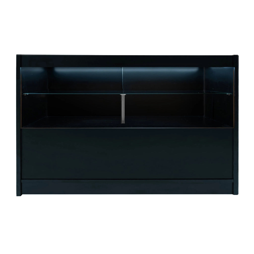 Set Banconi Negozi Nero Phoenix LED C1500 CM60 TB60 con Serrature e Vetrina