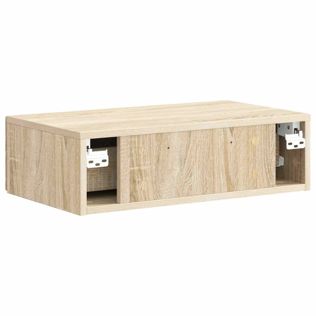 Tavolino da Parete Laterale Rovere Sonoma 59 x 34,5 x 17 cm 898997