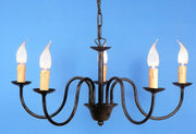 LAMPADARIO ASSISI A 5 LUCI LANTERNE LAMPIONE APPLIQUE