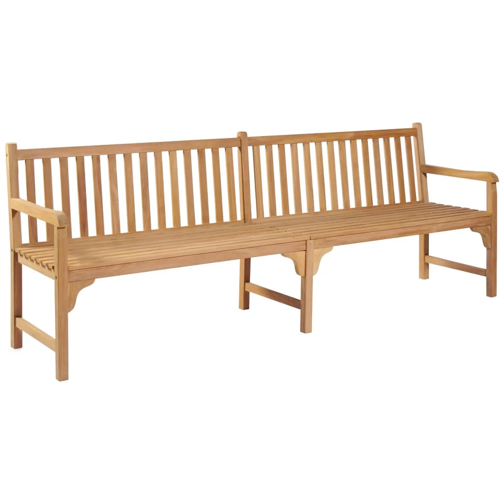 Panca da giardino mobili da esterno per patio terrazza 228 x 62,5 x 90 cm legno massello di teak 02_0011303