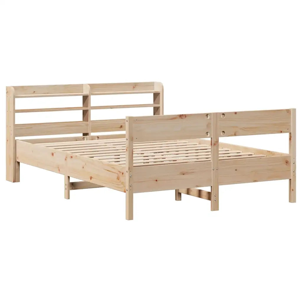 vidaXL Letto senza Materasso 135x190 cm in Legno Massello di Pino