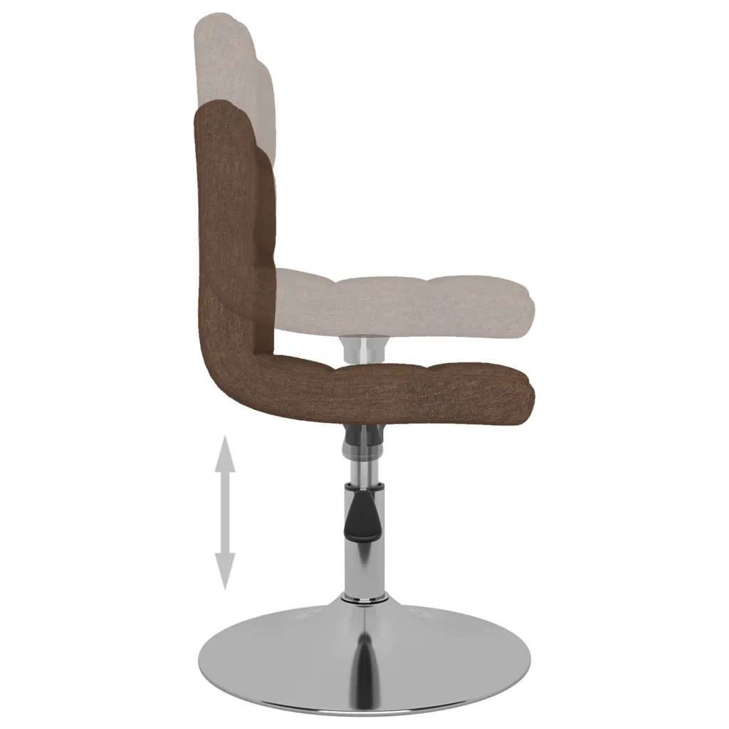 Sedia da Pranzo Girevole Marrone in Tessuto cod mxl 25752