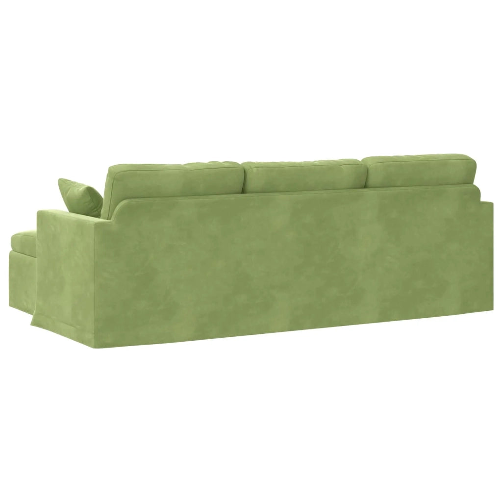 Divano Verde chiaro 228 x 134 x 80 cm Velluto 42024470