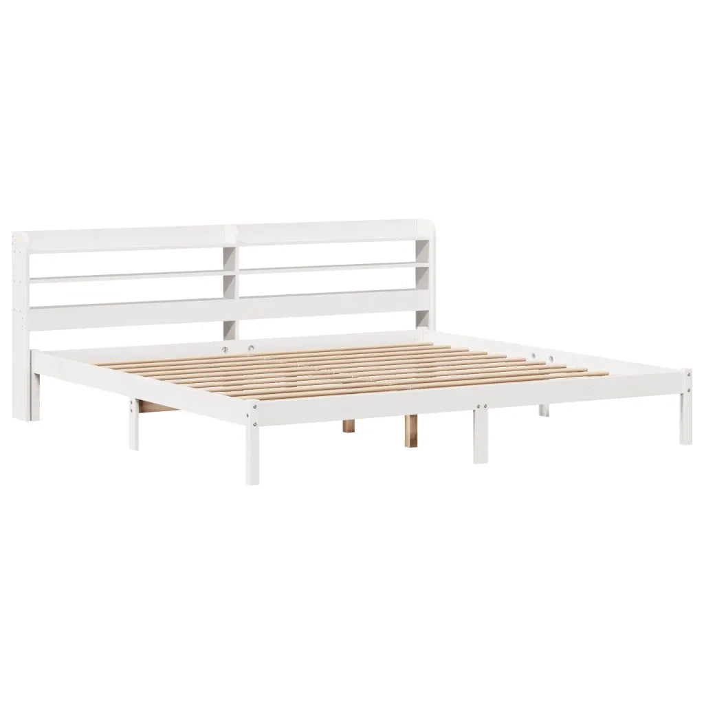vidaXL Letto senza Materasso Bianco 180x200 cm Legno Massello di Pino
