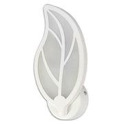 Trade Shop - Applique Foglia A Parete 7 Watt Lampada Abat Jour Luce Fredda Calda Naturale E32 -