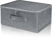 Cassetta di archiviazione pieghevole - Soluzione di archiviazione perfetta - 2 pezzi - Grigio - 30 x 20 x 14 cm
