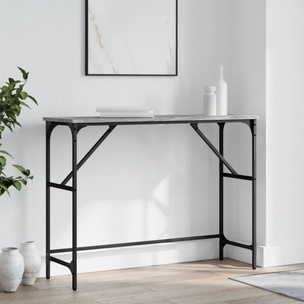 Tavolo Consolle | Tavolo d'Ingresso Grigio Sonoma 100x32x75 cm in Legno Multistrato