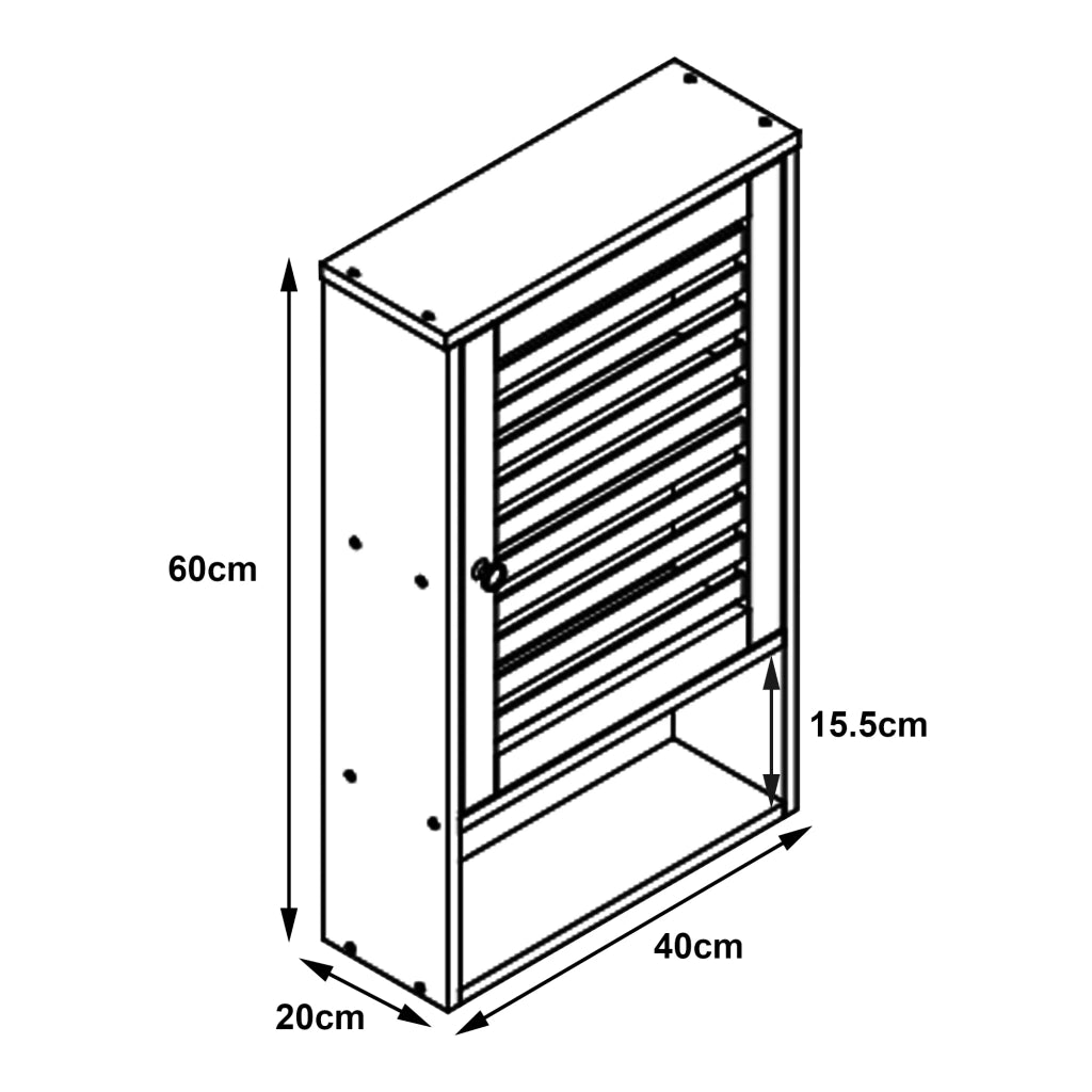 Mobiletto/scaffale da parete per bagno 60 x 40 x 20 cm bambù naturale 03_0008891