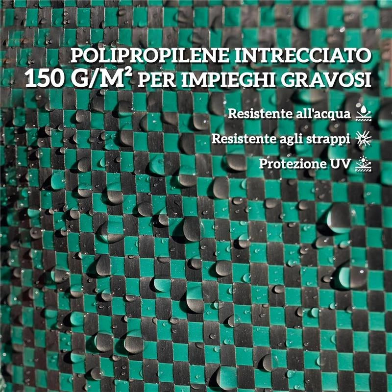 SET 3 SACCHI PER RIFIUTI DA GIARDINO DA 272 L CON MANICI RICHIUDIBILI E RIUTILIZZABILI Ø 67X76 CM VERDE