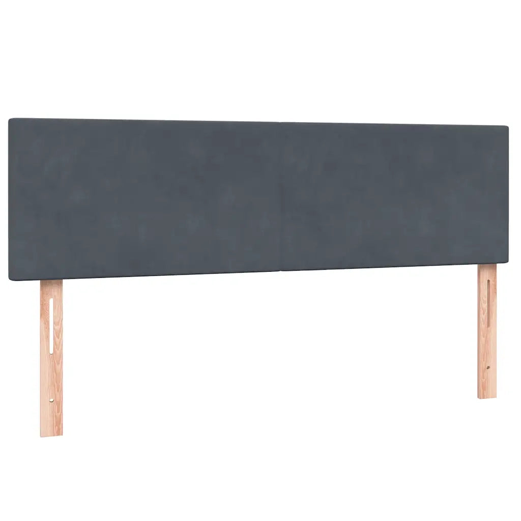 Letto a Molle con Materasso e LED Grigio Scuro 160x210 cm Velluto 3316696