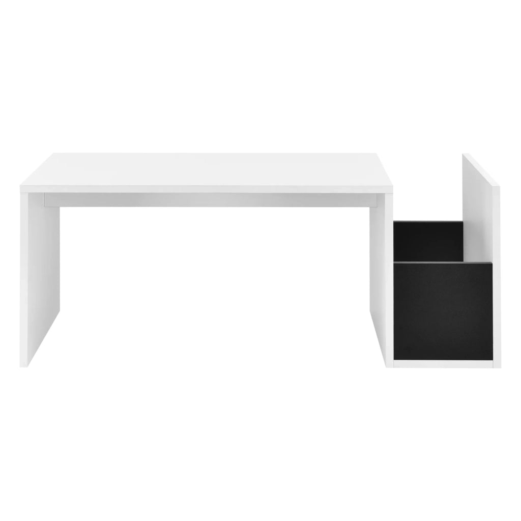 Elegante tavolino da caffè bianco e nero da 90 cm per il soggiorno 03_0006166