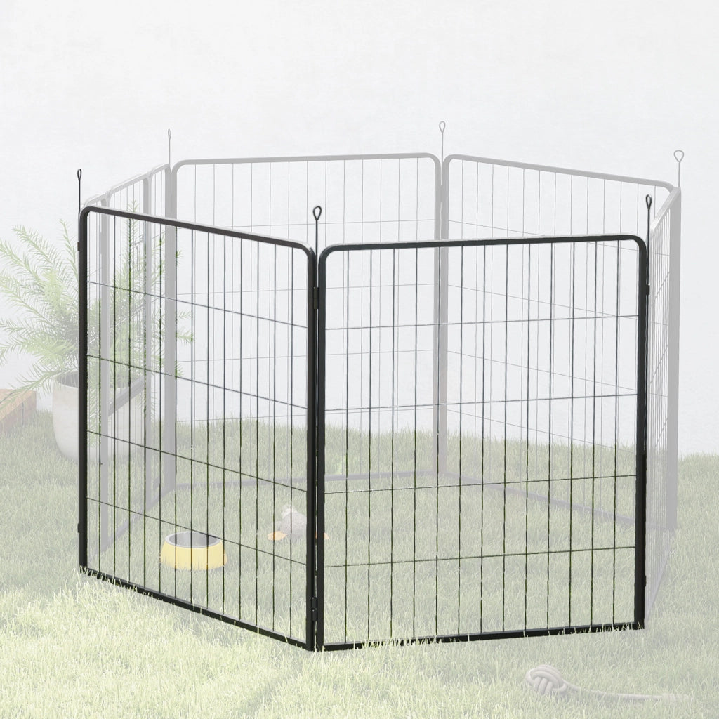 Pannelli per recinto cani 2 pezzi ¨C zephmum ¨C grigio acciaio