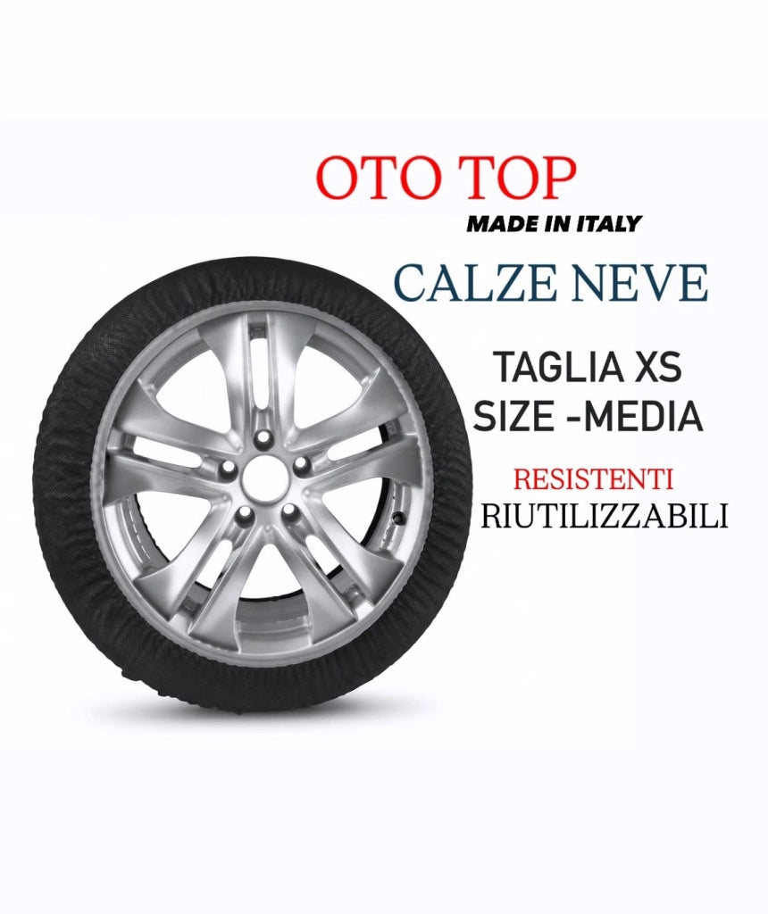 Calze da Neve per Auto ad Alta Resistenza Omologate | Per Neve e Ghiaccio XS