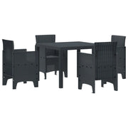 Set da Pranzo per Giardino 5 pcs Antracite Polipropilene 3378532